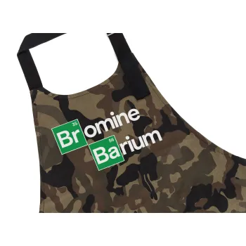 Breaking Bad Parody Bromine Barium, Ποδιά μαγειρικής Σεφ με τσέπες, Βαμβακερή, Camouflage (ΕΝΗΛΙΚΩΝ, 100% COTTON)