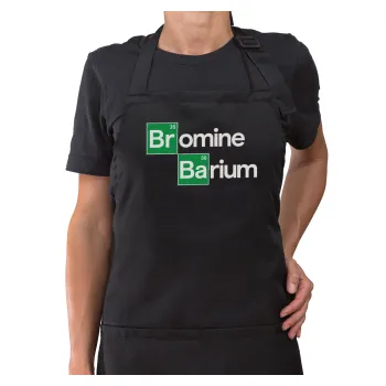 Breaking Bad Parody Bromine Barium, Μαύρη Ποδιά μαγειρικής Σεφ ολόσωμη με τσέπες (ΕΝΗΛΙΚΩΝ)