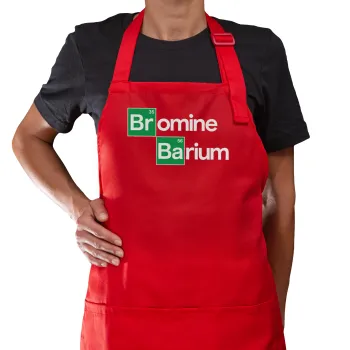 Breaking Bad Parody Bromine Barium, Κόκκινη Ποδιά μαγειρικής με τσέπες (ΕΝΗΛΙΚΩΝ)