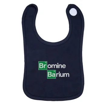 Breaking Bad Parody Bromine Barium, Σαλιάρα με Σκρατς 100% Organic Cotton Μπλε (0-18 months)