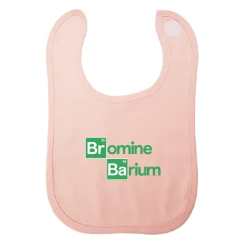 Breaking Bad Parody Bromine Barium, Σαλιάρα με Σκρατς ΡΟΖ 100% Organic Cotton (0-18 months)