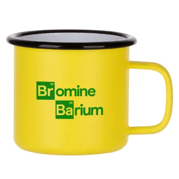 Breaking Bad Parody Bromine Barium, Κούπα Μεταλλική εμαγιέ ΜΑΤ Κίτρινη 360ml