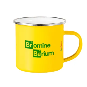 Breaking Bad Parody Bromine Barium, Κούπα Μεταλλική εμαγιέ Κίτρινη 360ml