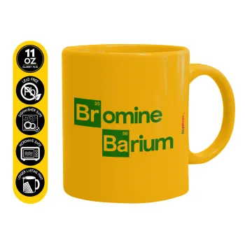 Breaking Bad Parody Bromine Barium, Κούπα, κεραμική κίτρινη, 330ml