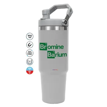 Breaking Bad Parody Bromine Barium, ΓΚΡΙ Travel Tumbler Θερμός με χερούλι και καλαμάκι 890ml