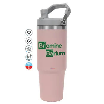 Breaking Bad Parody Bromine Barium, ΡΟΖ Travel Tumbler Θερμός με χερούλι και καλαμάκι 890ml