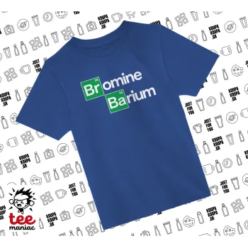 Breaking Bad Parody Bromine Barium, ΜΠΛΕ Παιδικό T-Shirt από 100% βαμβάκι, για κάθε μέρα. Vegan & OEKO-TEX πιστοποιημένο.