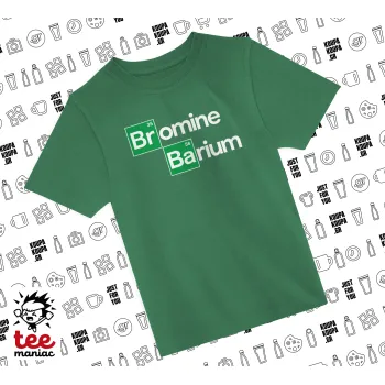 Breaking Bad Parody Bromine Barium, ΠΡΑΣΙΝΟ Άνετο παιδικό T-Shirt από 100% βαμβάκι, για κάθε μέρα. Vegan & OEKO-TEX πιστοποιημένο.