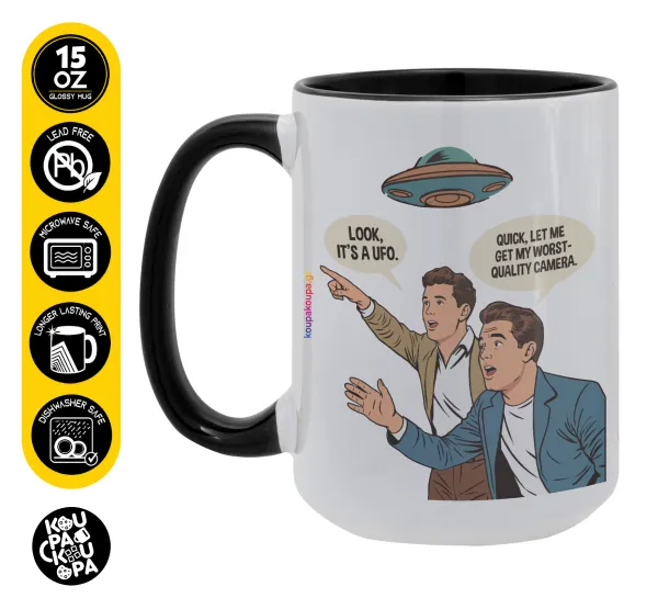 Look! It's a UFO — Mega 15oz Μαύρη