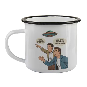 Look! It's a UFO, Κούπα εμαγιέ με μαύρο χείλος 360ml