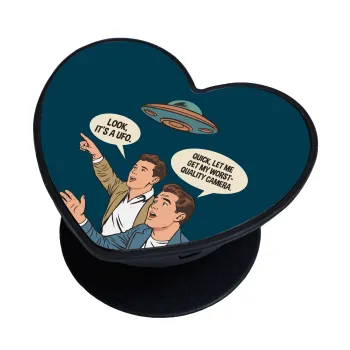 Look! It's a UFO, Phone Holders Stand  καρδιά Μαύρο Βάση Στήριξης Κινητού στο Χέρι