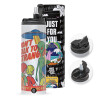 Travel Tumbler θερμό με διπλό καπάκι, μεταλλικό καλαμάκι και βούρτσα καθαρισμού (Ανωξείδωτο 304 Food grade, BPA free, 600ml)