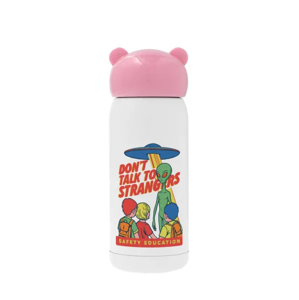 Don't Talk to Strangers — Ροζ ανοξείδωτο παγούρι θερμό (Stainless steel), 320ml