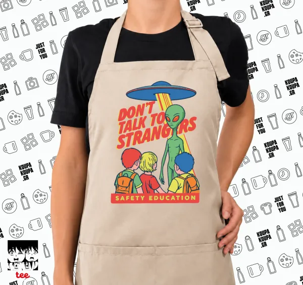 Don't Talk to Strangers — SAND Ποδιά μαγειρικής μακριά Σεφ ολόσωμη με τσέπες (ΕΝΗΛΙΚΩΝ, SAND, ONE SIZE)