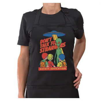 Don't Talk to Strangers, Alien, Μαύρη Ποδιά μαγειρικής Σεφ ολόσωμη με τσέπες (ΕΝΗΛΙΚΩΝ)