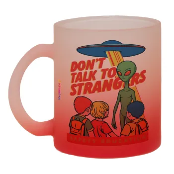 Don't Talk to Strangers, Alien, Κούπα γυάλινη δίχρωμη με βάση το κόκκινο ματ, 330ml