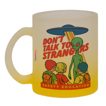 Don't Talk to Strangers, Alien, Κούπα γυάλινη δίχρωμη με βάση το κίτρινο ματ, 330ml