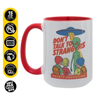 Don't Talk to Strangers, Alien, Κούπα Mega 15oz, κεραμική Κόκκινη, 450ml