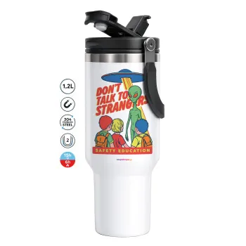 Don't Talk to Strangers, Alien, Mega Travel Mug / Κούπα Ταξιδίου, διπλού τοιχώματος (θερμό) 1,2L