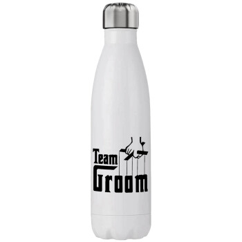 Team Groom, Μεταλλικό παγούρι θερμός (Stainless steel), διπλού τοιχώματος, 750ml
