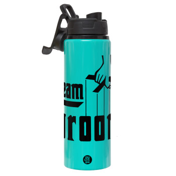 Team Groom, Metallic water bottle with safety lid, 850ml aluminum