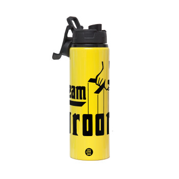 Team Groom, Μεταλλικό παγούρι νερού με καπάκι ασφαλείας, αλουμινίου 850ml