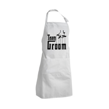 Team Groom, Adult Chef Apron (with sliders and 2 pockets)