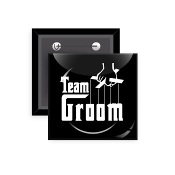 Team Groom, Κονκάρδα παραμάνα τετράγωνη 5x5cm