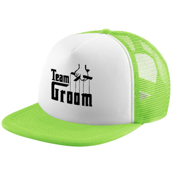 Team Groom, Καπέλο Soft Trucker με Δίχτυ Πράσινο/Λευκό