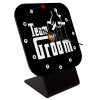 Team Groom, Επιτραπέζιο ρολόι ξύλινο με δείκτες (10cm)