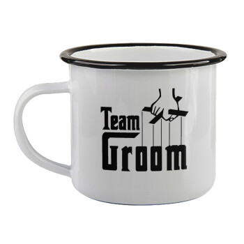 Team Groom, Κούπα εμαγιέ με μαύρο χείλος 360ml