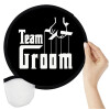 Team Groom, Βεντάλια υφασμάτινη αναδιπλούμενη με θήκη (20cm)