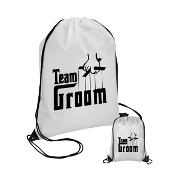 Team Groom, Τσάντα πουγκί με μαύρα κορδόνια (1 τεμάχιο)