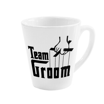 Team Groom, Κούπα κωνική Latte Λευκή, κεραμική, 300ml