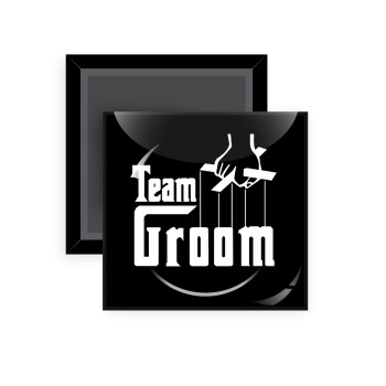 Team Groom, Μαγνητάκι ψυγείου τετράγωνο διάστασης 5x5cm