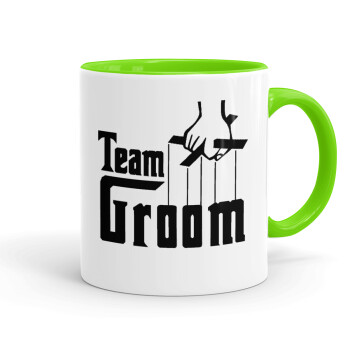 Team Groom, Κούπα χρωματιστή βεραμάν, κεραμική, 330ml