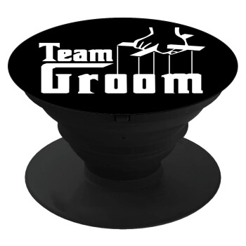 Team Groom, Phone Holders Stand  Black Hand-held Mobile Phone Holder