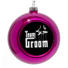 Purple Christmas tree ornament bauble 8cm