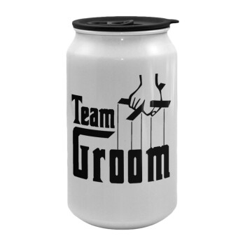 Team Groom, Κούπα ταξιδιού μεταλλική με καπάκι (tin-can) 500ml