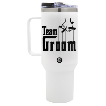 Team Groom, Mega Tumbler με καπάκι, διπλού τοιχώματος (θερμό) 1,2L