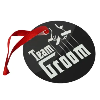 Team Groom, Christmas ornament glass 9cm