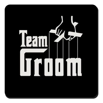 Team Groom, Τετράγωνο μαγνητάκι ξύλινο 9x9cm