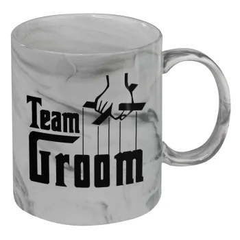 Team Groom, Mug ceramic marble style, 330ml