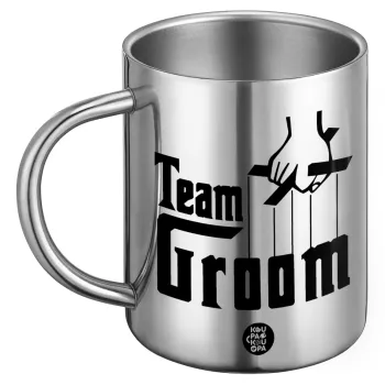 Team Groom, Ανοξείδωτη Μεταλλική Κούπα 450ml - Διπλού Τοιχώματος