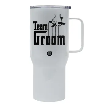 Team Groom, Mega Stainless steel Tumbler with lid, double wall 750L