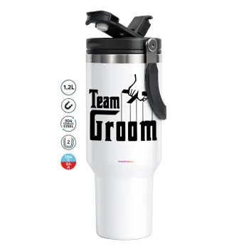 Team Groom, Mega Stainless steel Tumbler with lid, double wall 1,2L