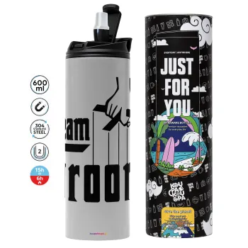 Team Groom, Tumbler stainless steel GREY 600ml