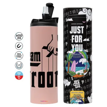 Team Groom, Tumbler stainless steel PINK 600ml