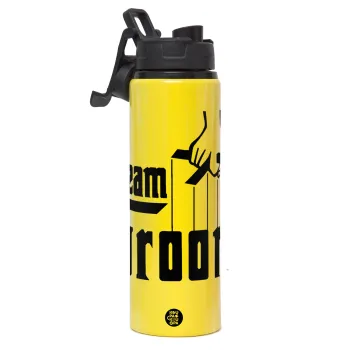 Team Groom, Μεταλλικό παγούρι νερού με καπάκι ασφαλείας, αλουμινίου 850ml