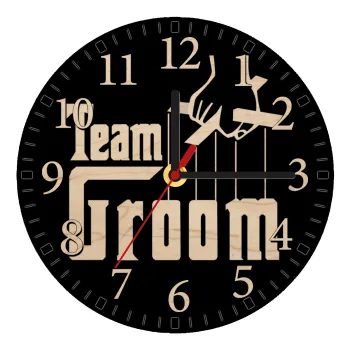 Team Groom, Ρολόι τοίχου ξύλινο plywood (20cm)